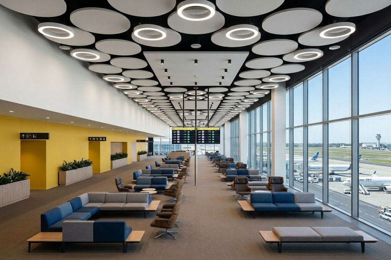 Комфорт в движении: акустические решения для аэропортов и вокзалов