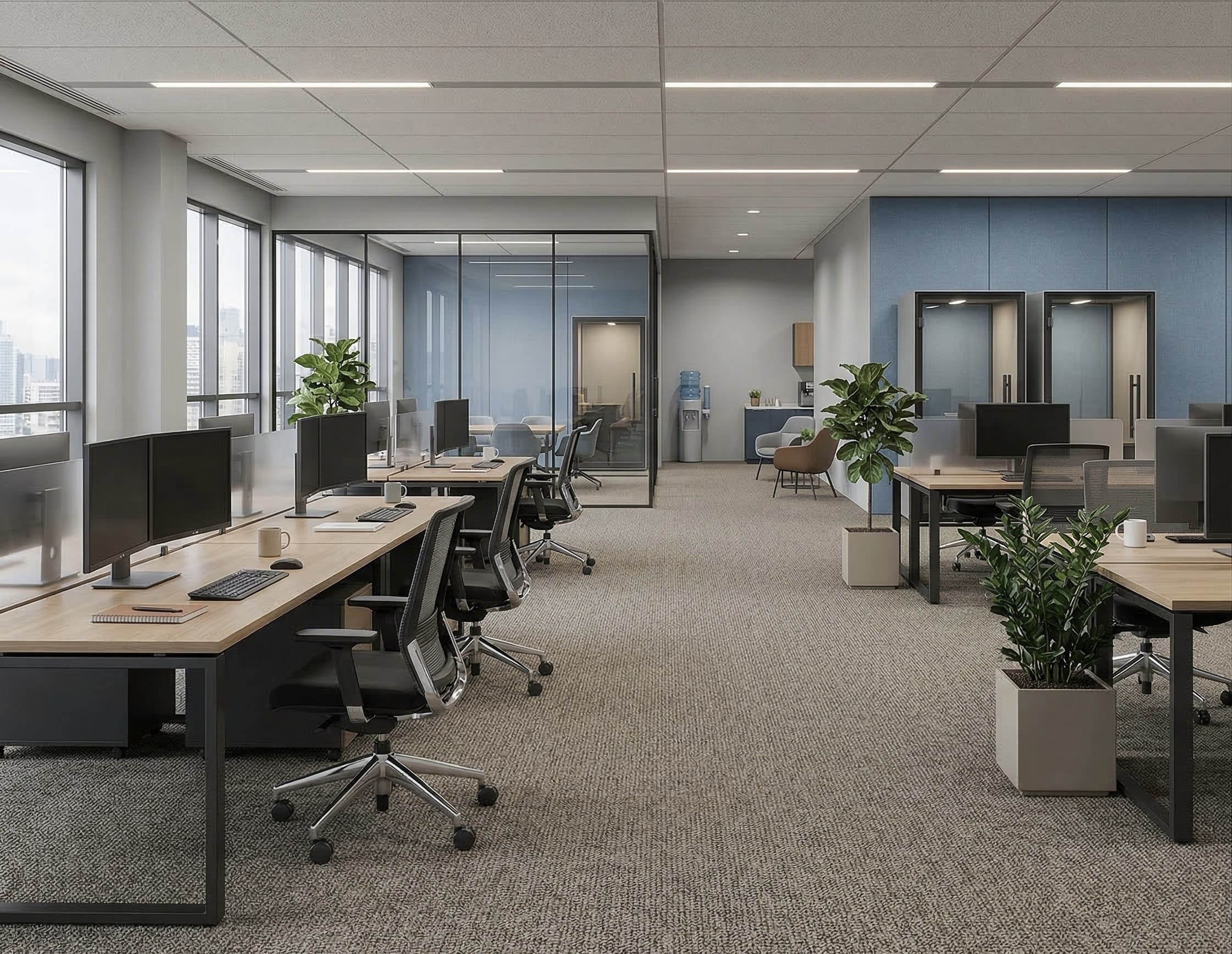 Напольное покрытие для высокой проходимости: ковровая плитка Elegance от K&R Design