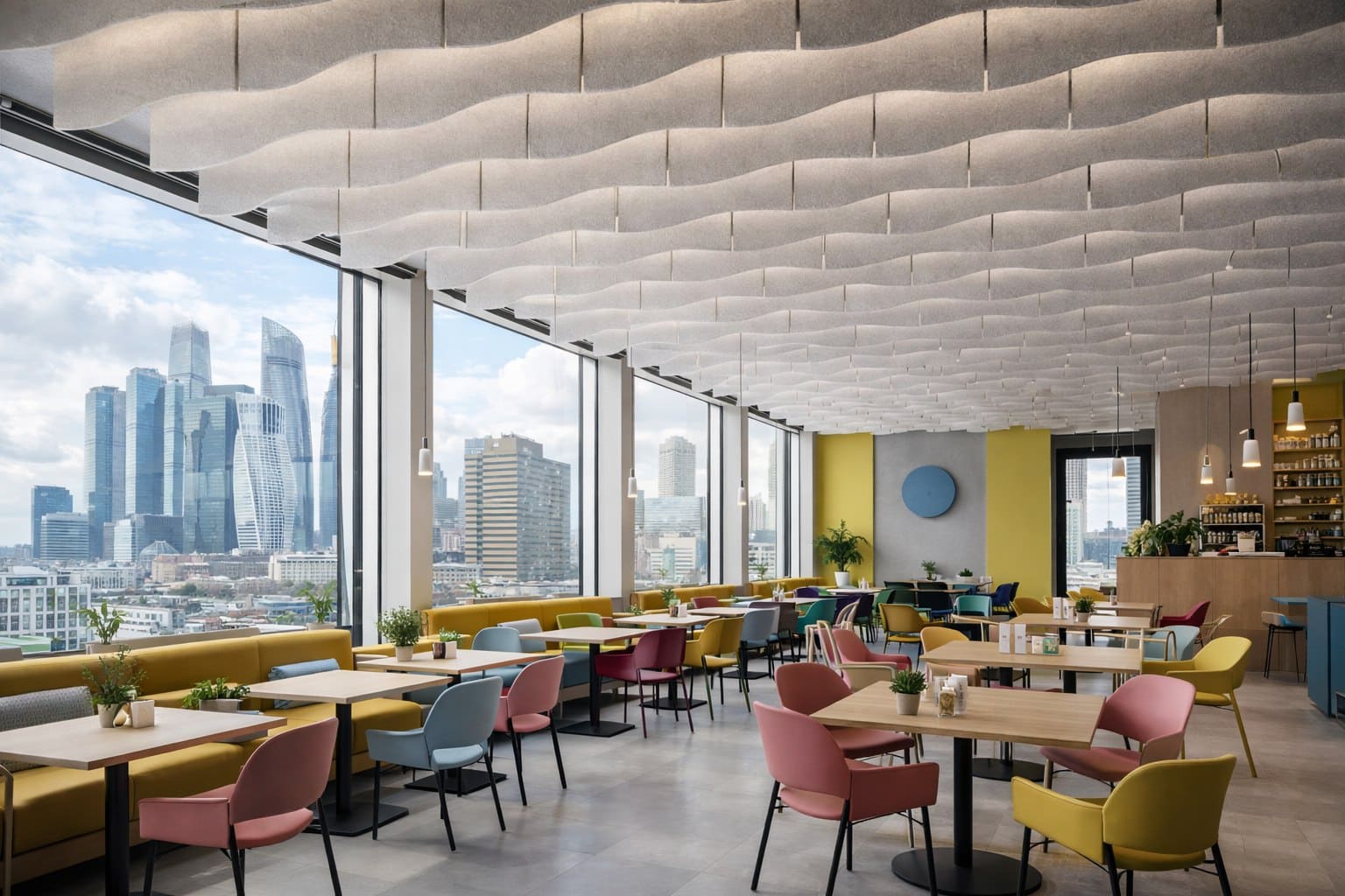 Зонирование и акустика: многофункциональность баффлов в общественных пространствах