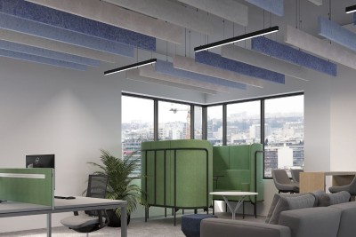 Акустическая панель из войлока  K&R Design BFLF Прямоугольник 1500х300х9 мм цвет белый