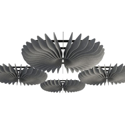 Акустическая панель из войлока K&R Design BFL ROUND WAVE 2400х250/350х9 мм