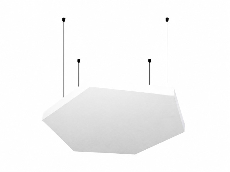 Акустическая панель остров K&R Design OST Шестиугольник Ø 1200х40 мм Ral 9003