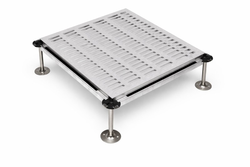 Плита фальшпола вентиляционная из металла K&R Design Metal 36P/PVC ASPECT 2-45/B