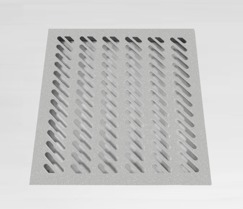 Плита фальшпола вентиляционная из металла K&R Design Metal 38P/PVC ASPECT 2-38/B