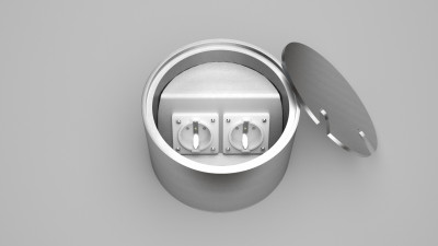 Напольный люк из алюминия круглой формы для стяжки KR-AR-2