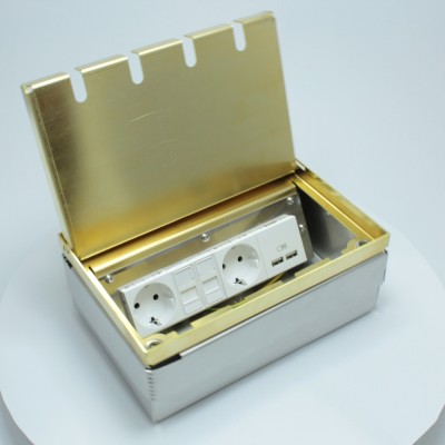 Напольный люк KR-SQ-4 Латунь верх (235х155х90)