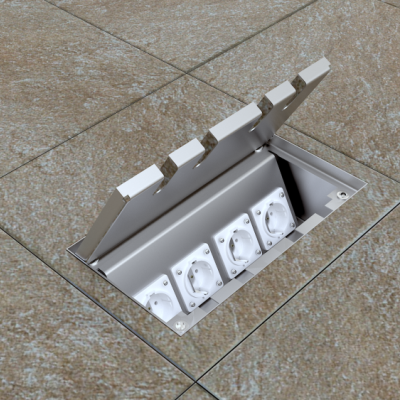 Напольный люк KR-SQ-4 Нерж (235х155х90)