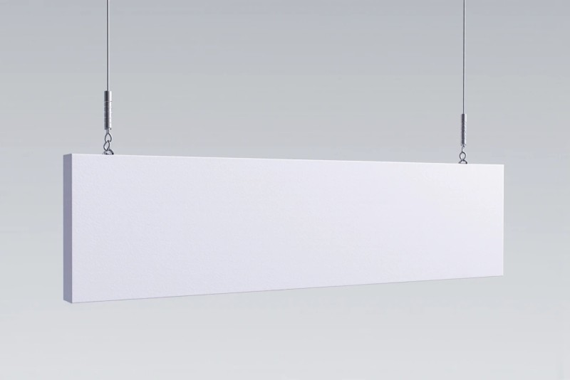 Акустическая панель баффл K&R Design BFL  Прямоугольник 2400х200х40 мм Ral 9003