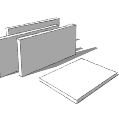 Акустическая панель остров K&R Design OST Прямоугольник 1200х600х40 мм Ral 9003