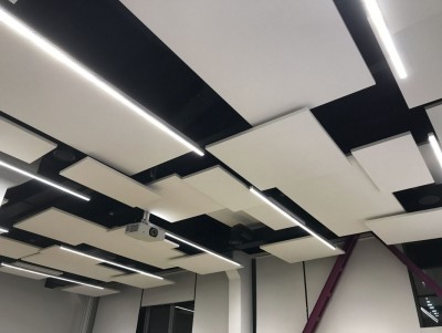 Акустическая панель остров K&R Design OST Прямоугольник 1200х600х40 мм Ral 9003