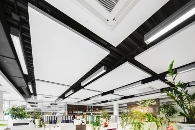 Акустическая панель остров K&R Design OST Прямоугольник 1200х600х40 мм Ral 9003